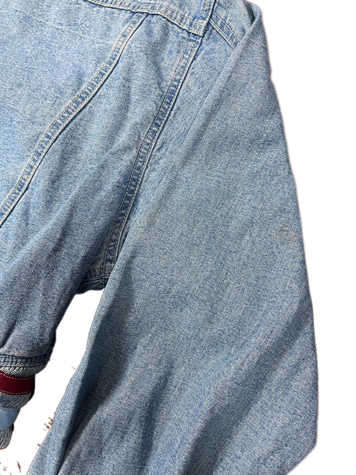 Vintage Golo Golo Denim Jacket Striped Blue - S