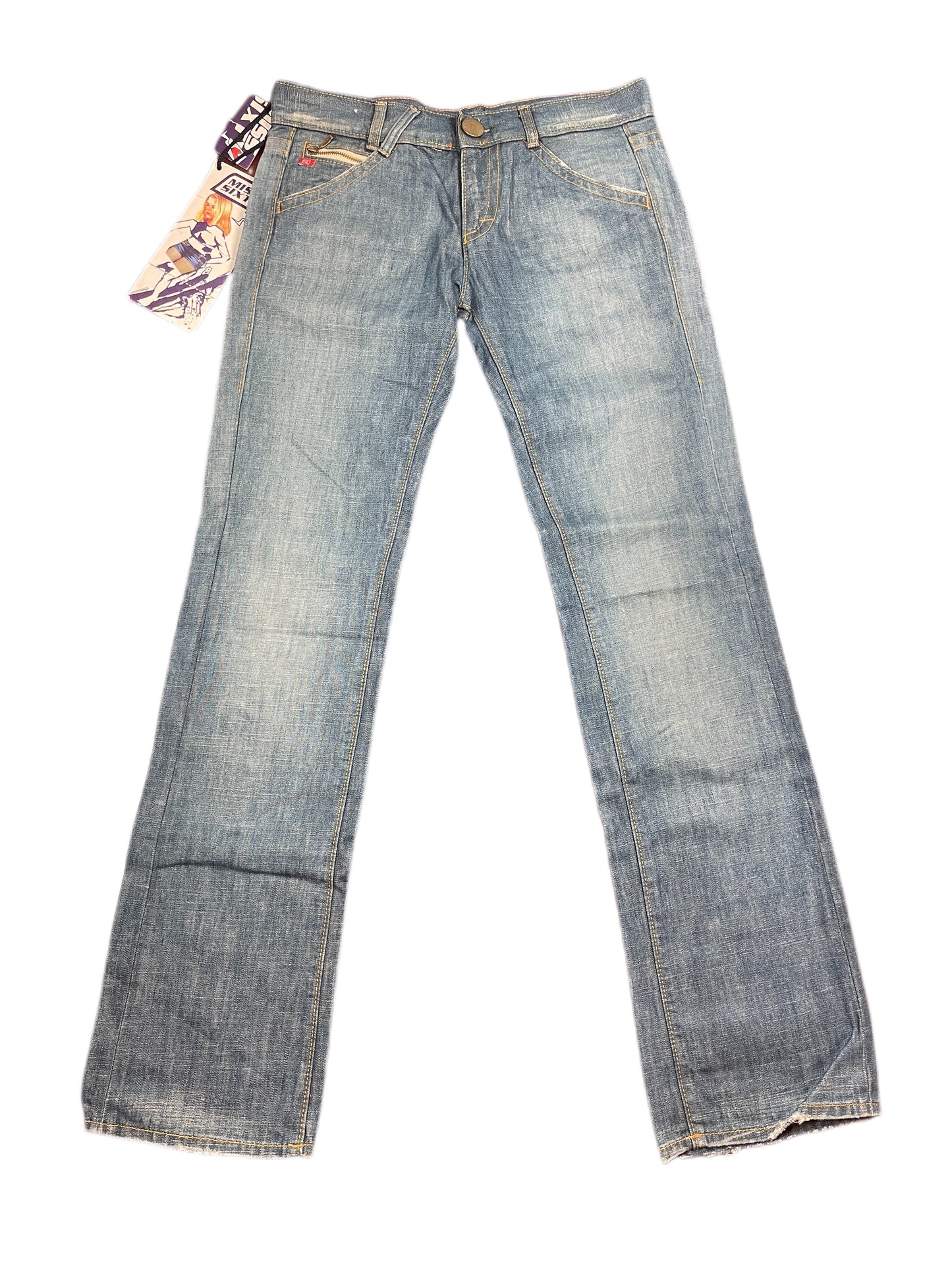Y2k Miss Sixty Deadstock Bootcut Denim Pants Blue - M