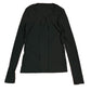 Y2k Long Sleeve Semi See Through Top Black - M