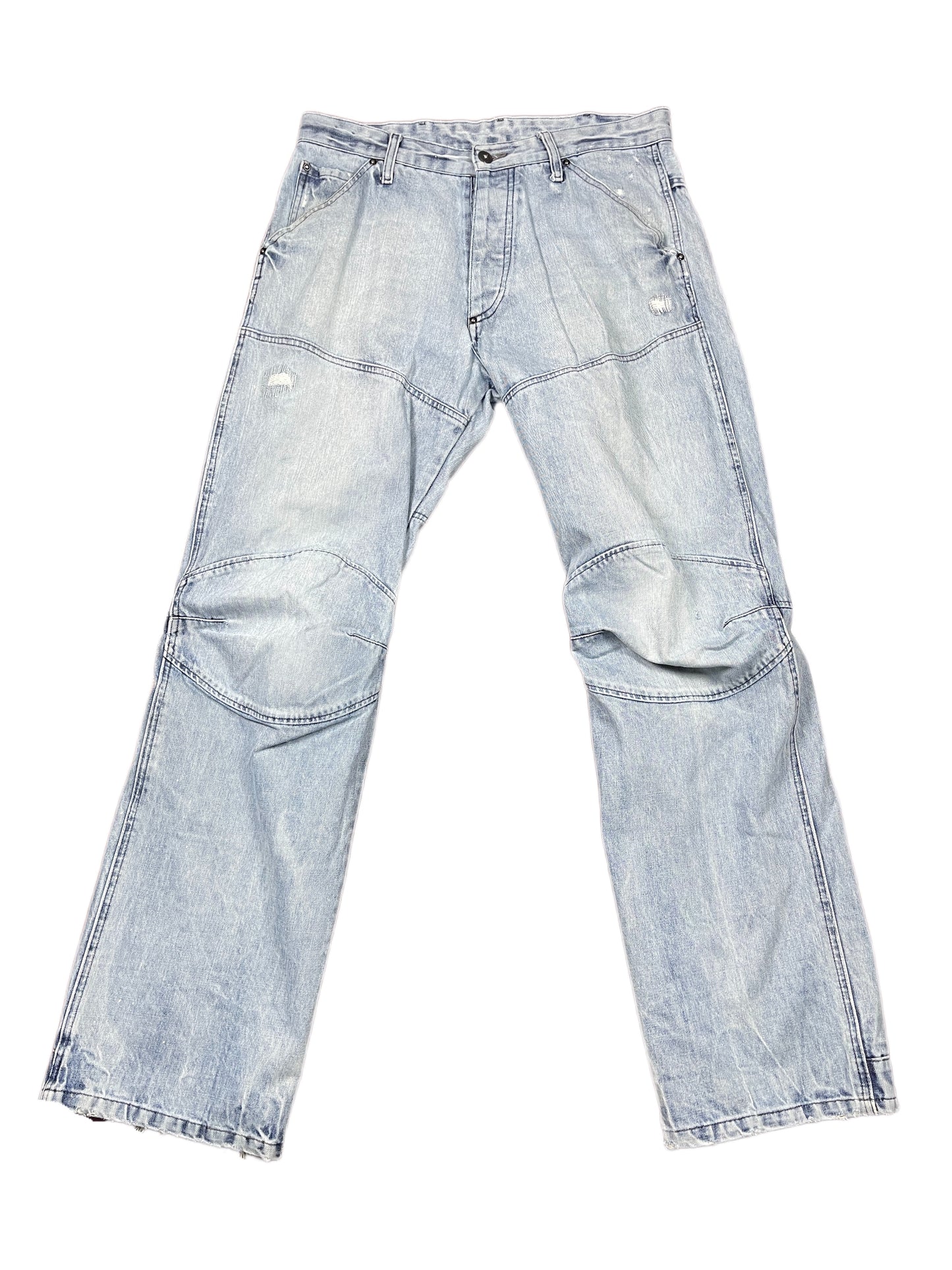 Y2k G-Star RAW Denim Pants Blue White - L