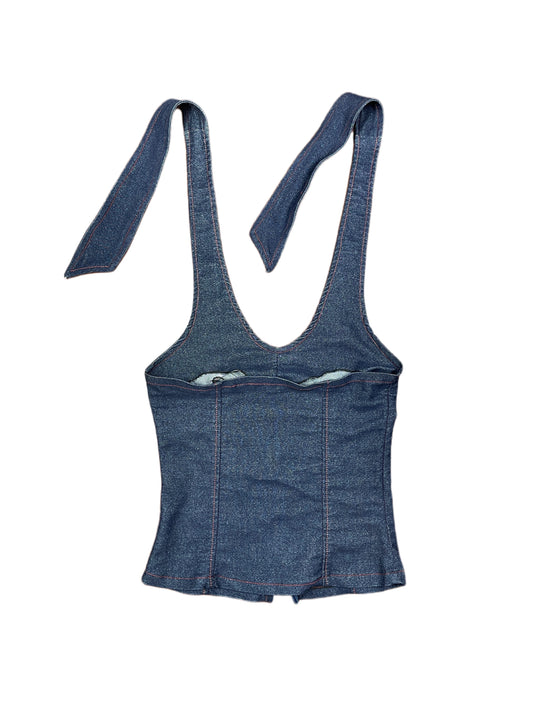 Vintage Denim Sleeveless Top Blue - M