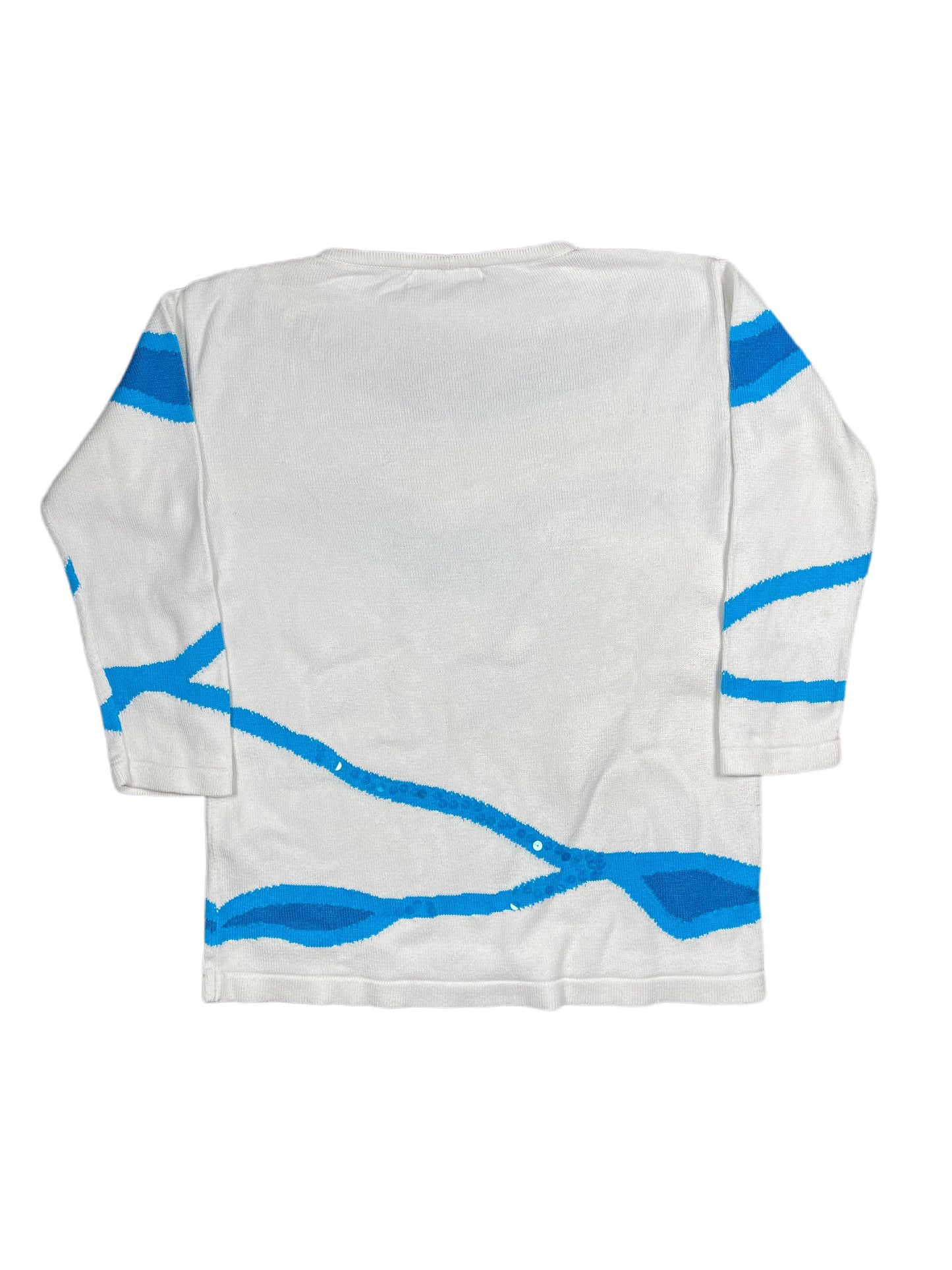 Vintage Iceberg 2001 Arielle Fish Knitted Sweatshirt White - S