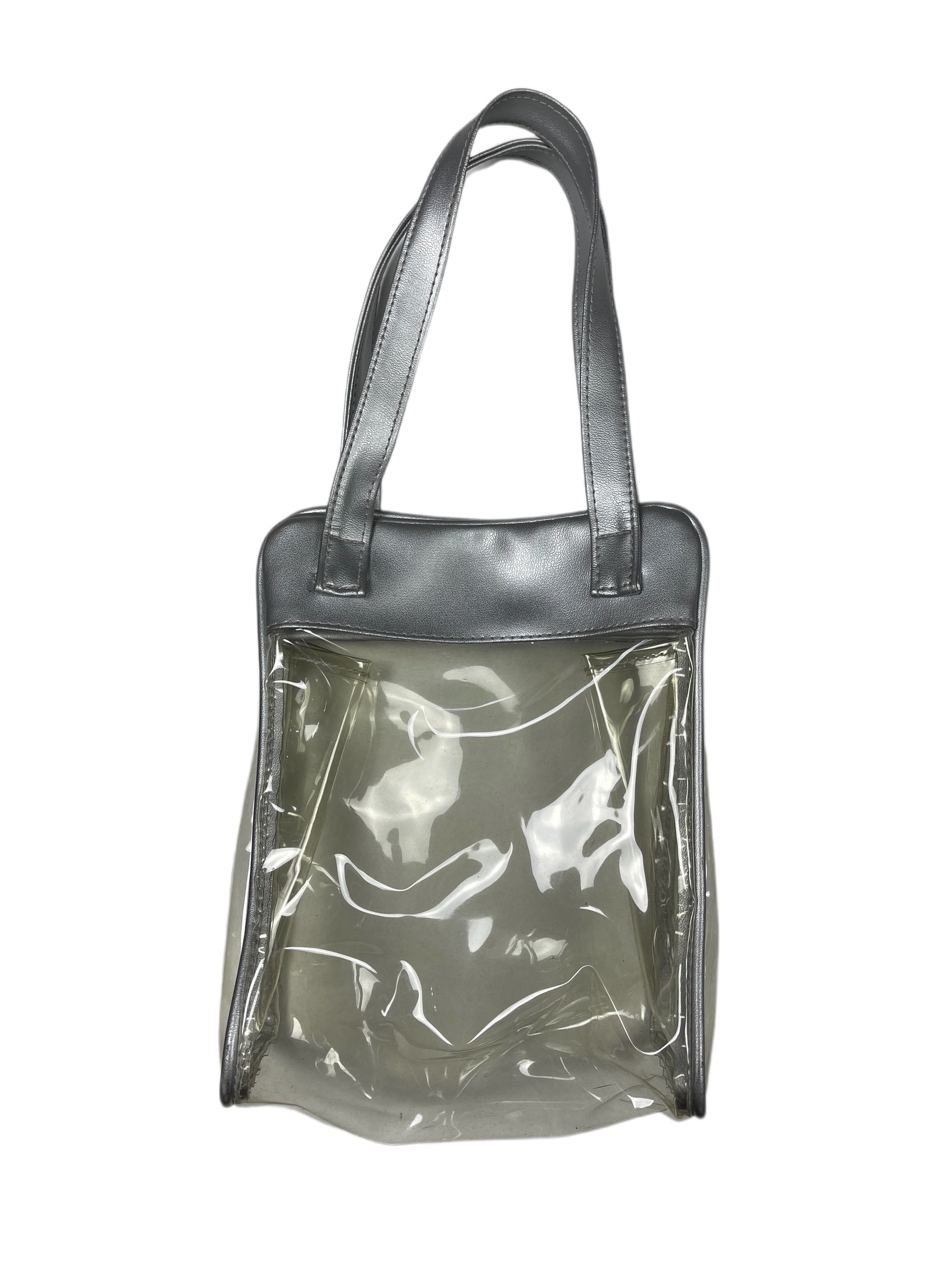 Y2k See Through Hand Bag Silver Transparent
