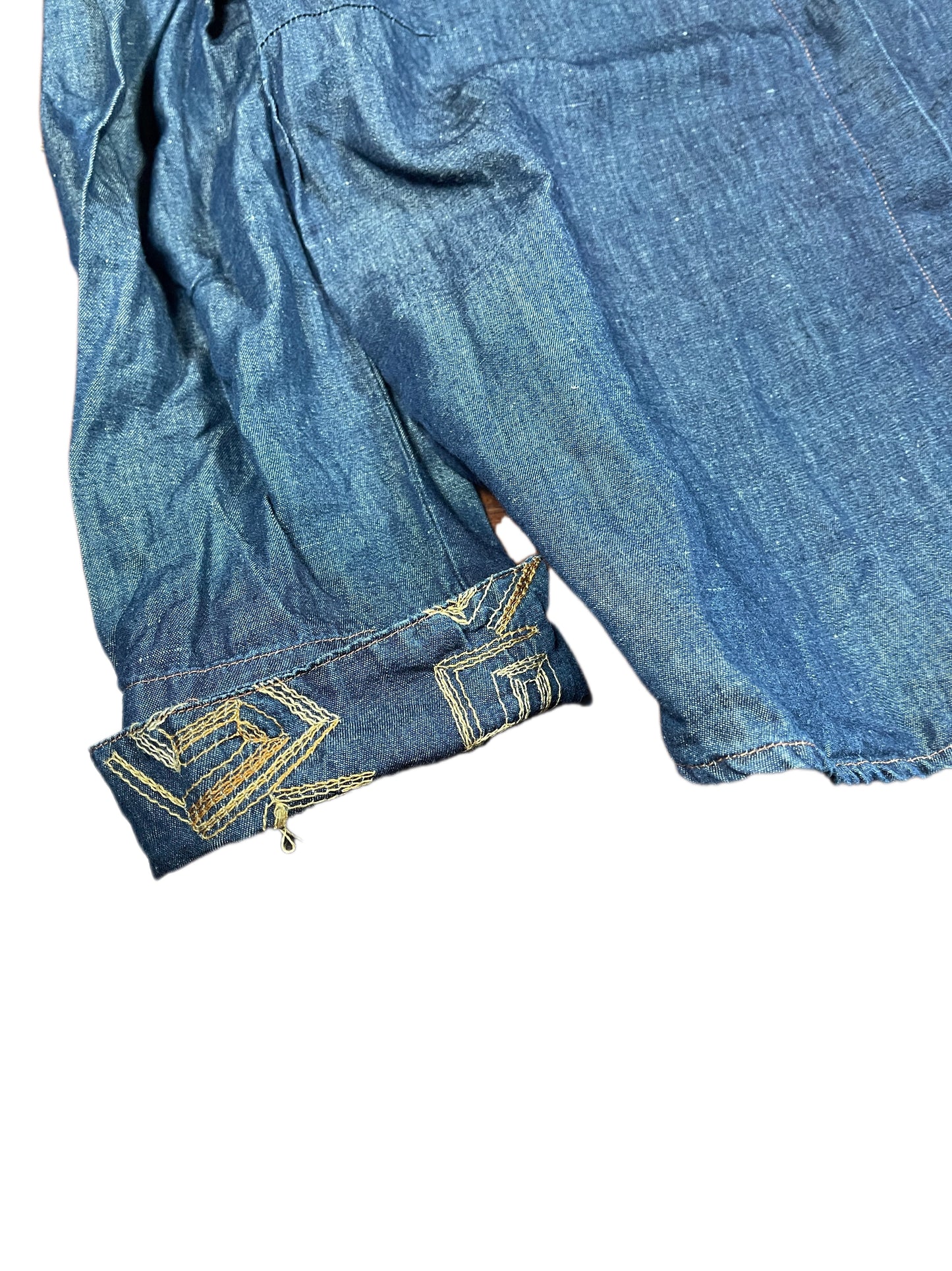 VIntage Jocavi Long Sleeve Top Denim Blue - S