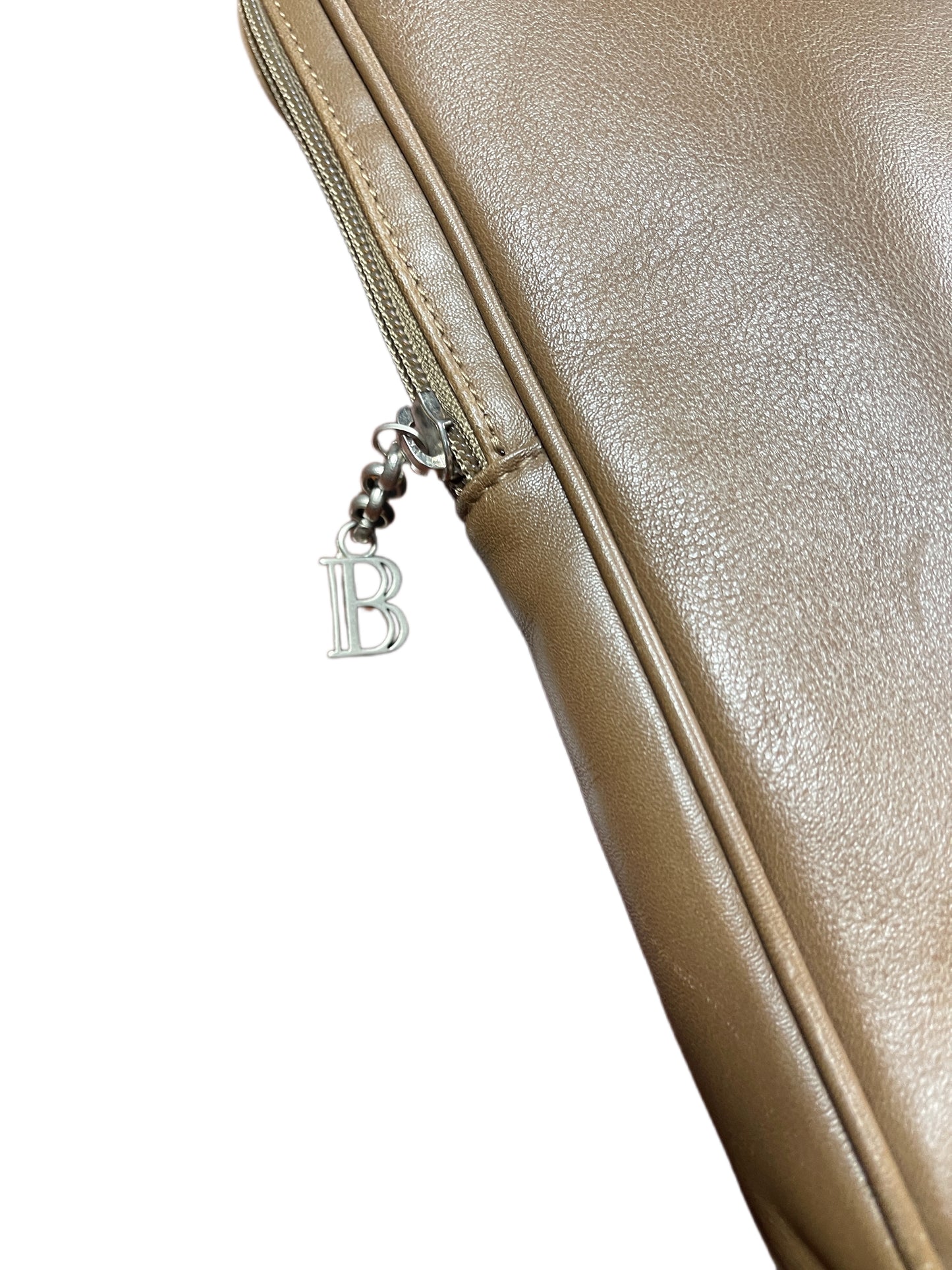 Vintage Balmain Leather Business Bag Brown