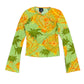 Y2k Just Cavalli Long Sleeve Top Green Multicolor XXL