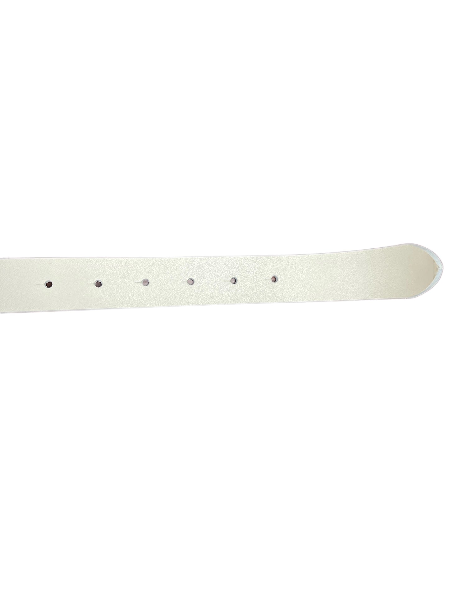 Y2k Playboy Leather Belt White 2004
