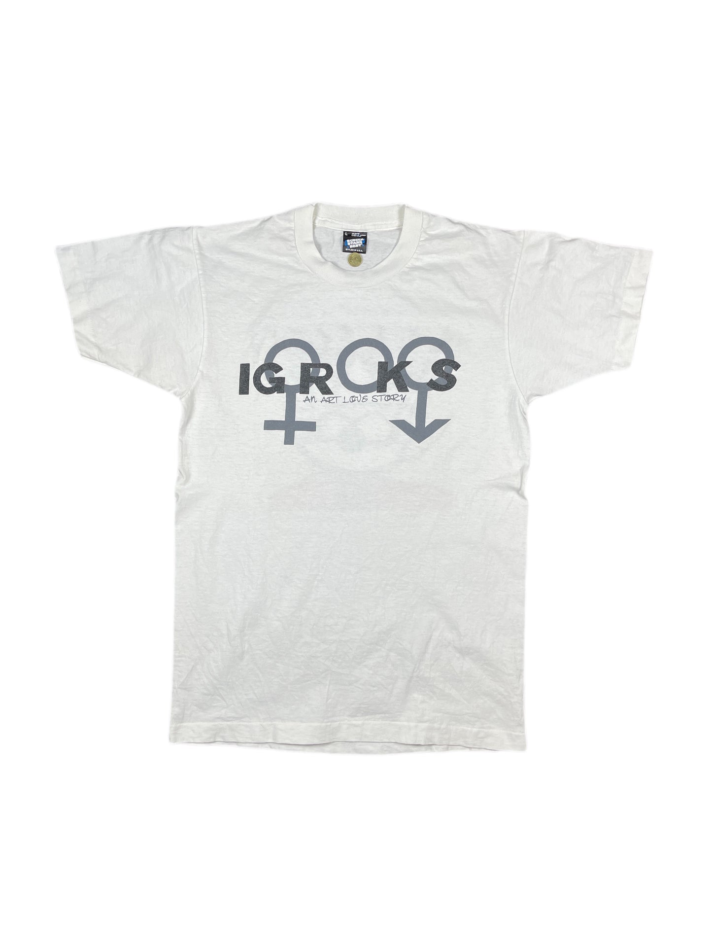 Vintage IGRKS Screen Stars T-Shirt White 1991 - L