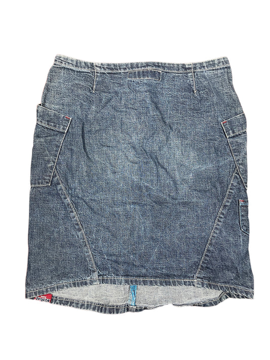 Y2k Killah Denim Skirt Blue - S