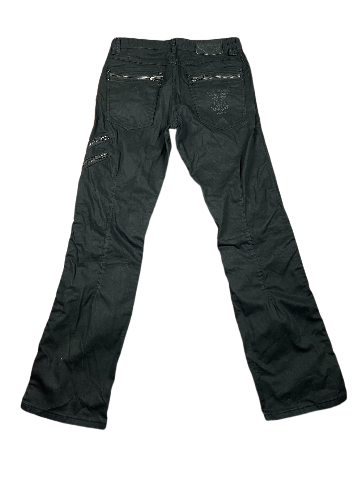Y2k Celio Denim Pants with Zipper Details Black - S/M