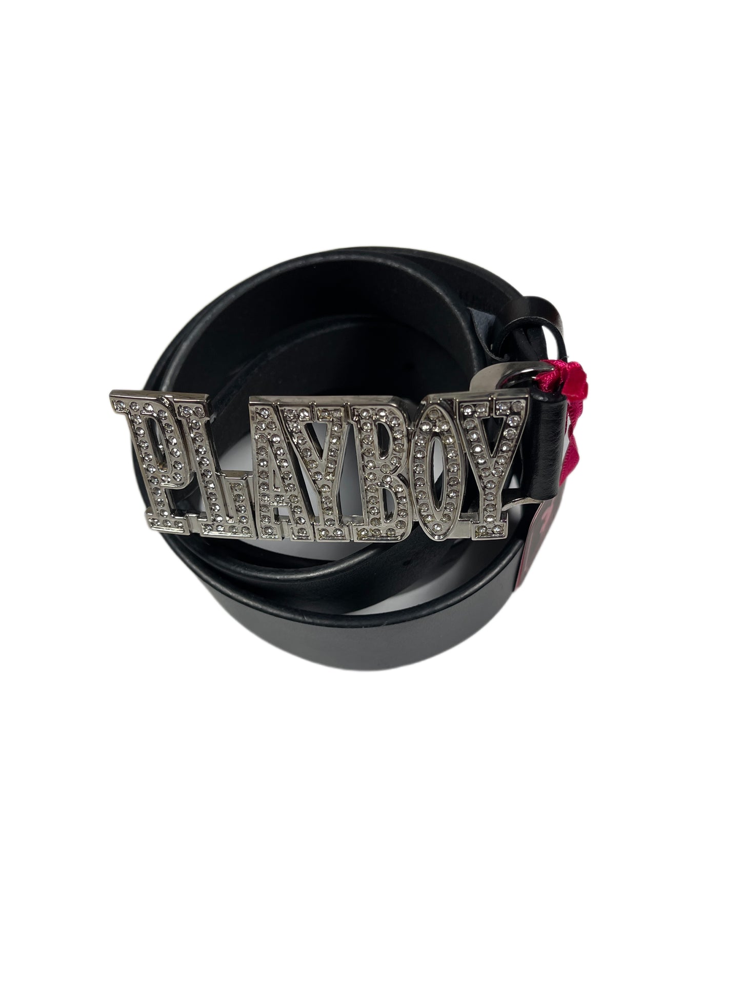 Y2k Playboy Leather Belt Black 2004