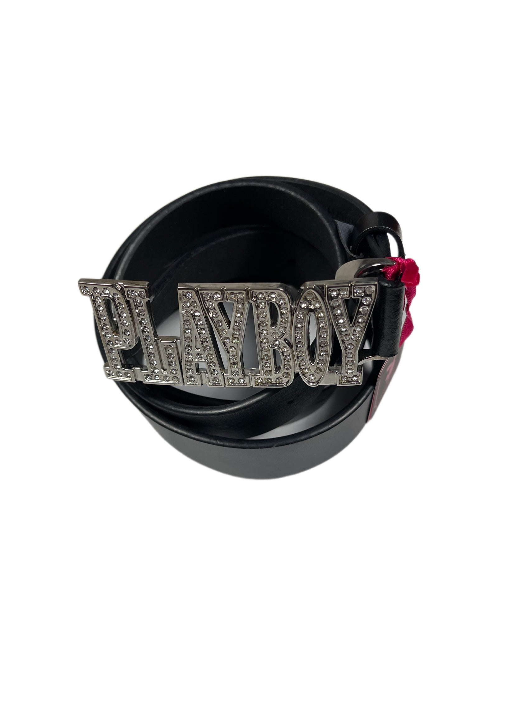 Y2k Playboy Leather Belt Black 2004