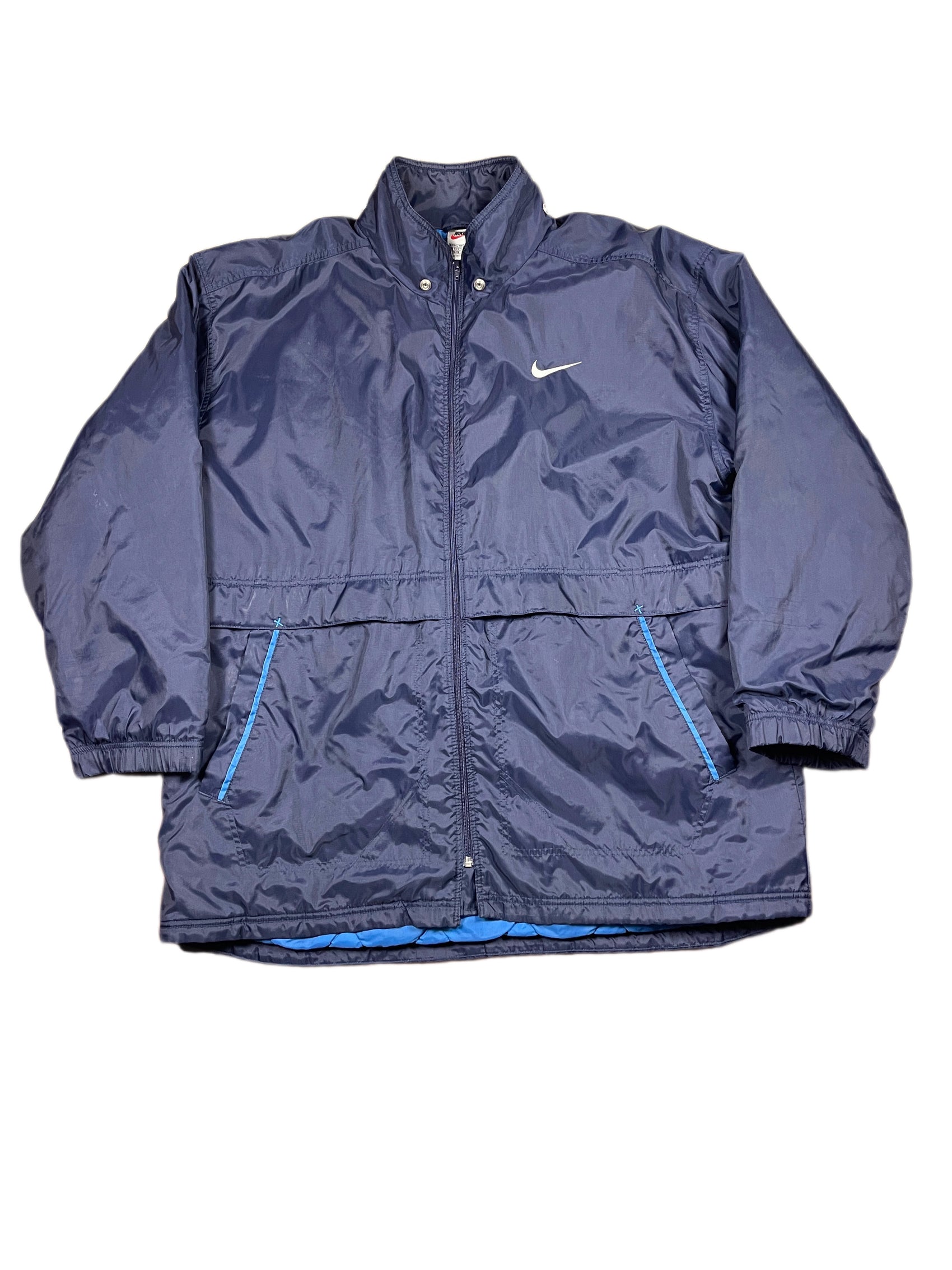 Vintage Nike 1990s Coach Jacket Coat Navy - XL