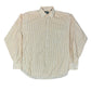 Vintage Lino Vierra Long Sleeve Shirt Orange White - M/L