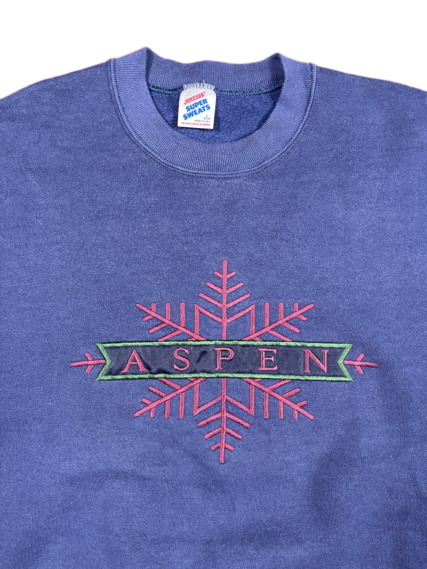 Vintage Jerzees Aspen Sweatshirt Navy - L