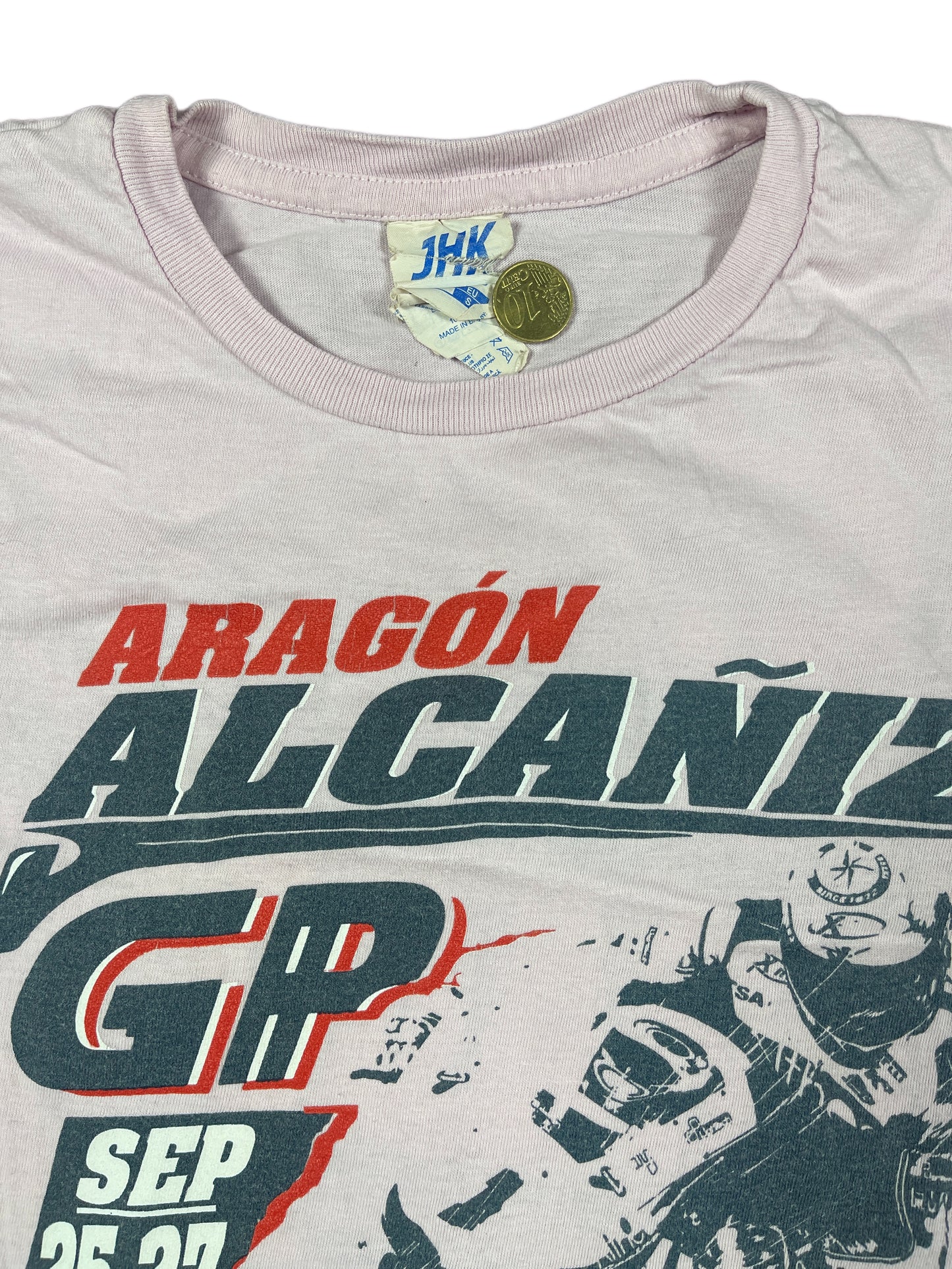 Y2k GP 2015 Print Short Sleeve Top Pink - S