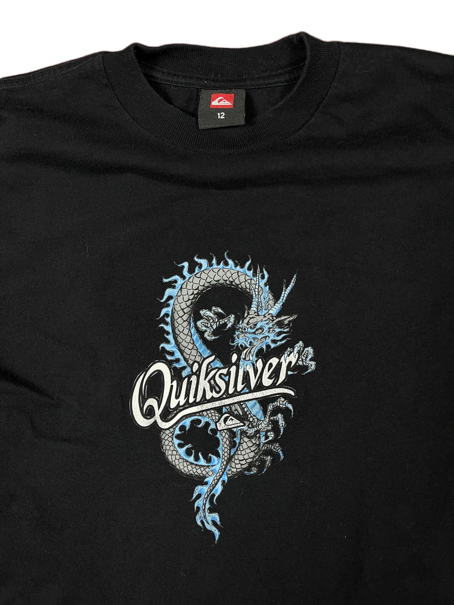 Y2k Quiksilver Long Sleeve Dragon Black - XS