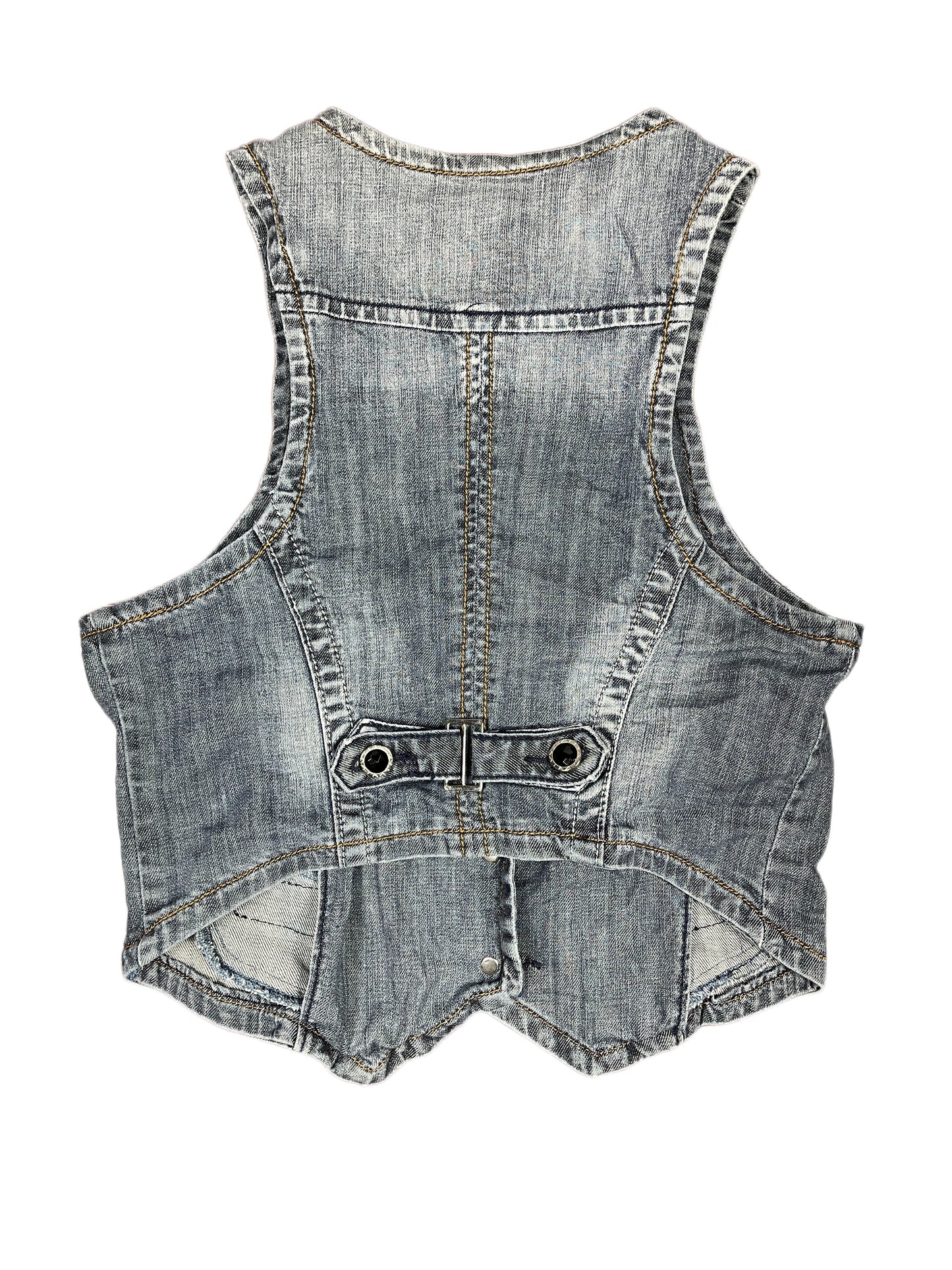 Y2k Mas Fashion Denim Sleeveless Top Blue - XL