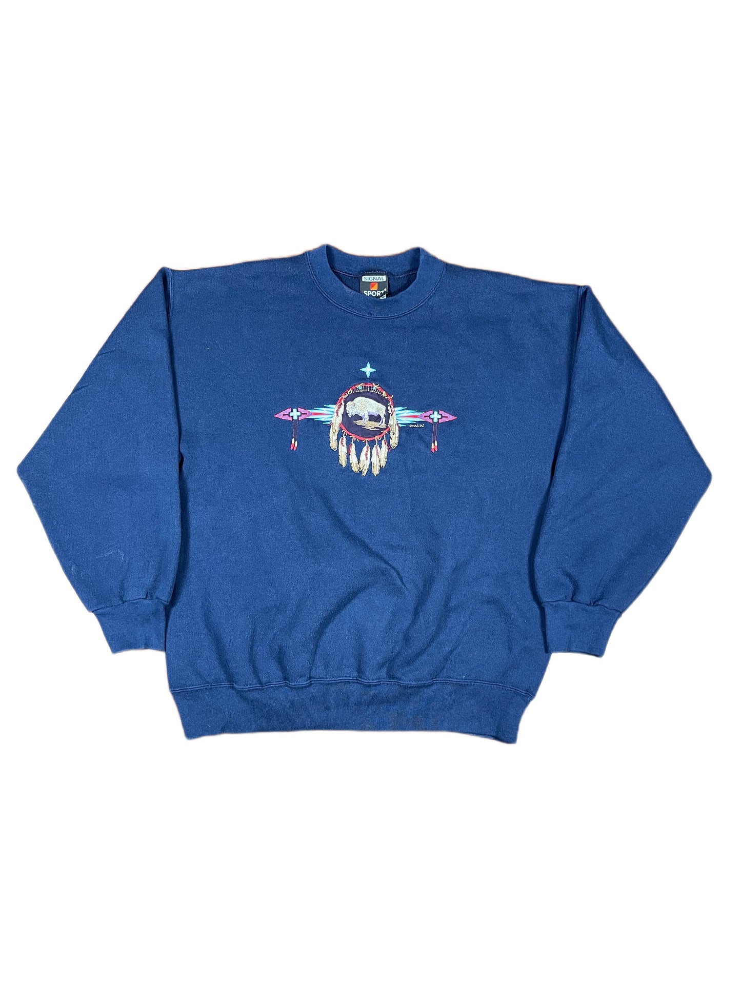 Vintage Signal Sport Sweatshirt Bison Navy - L