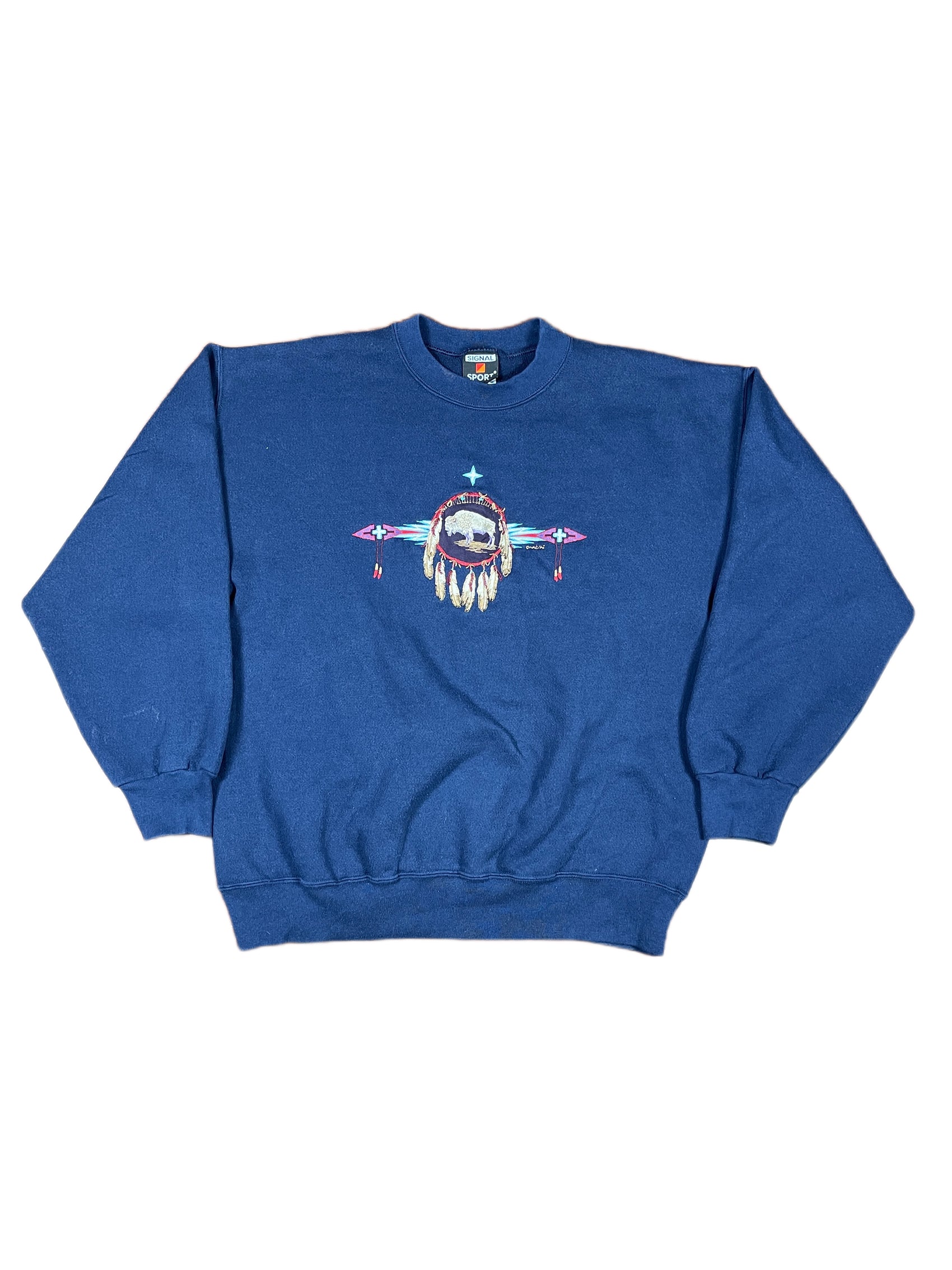 Vintage Signal Sport Sweatshirt Bison Navy - L