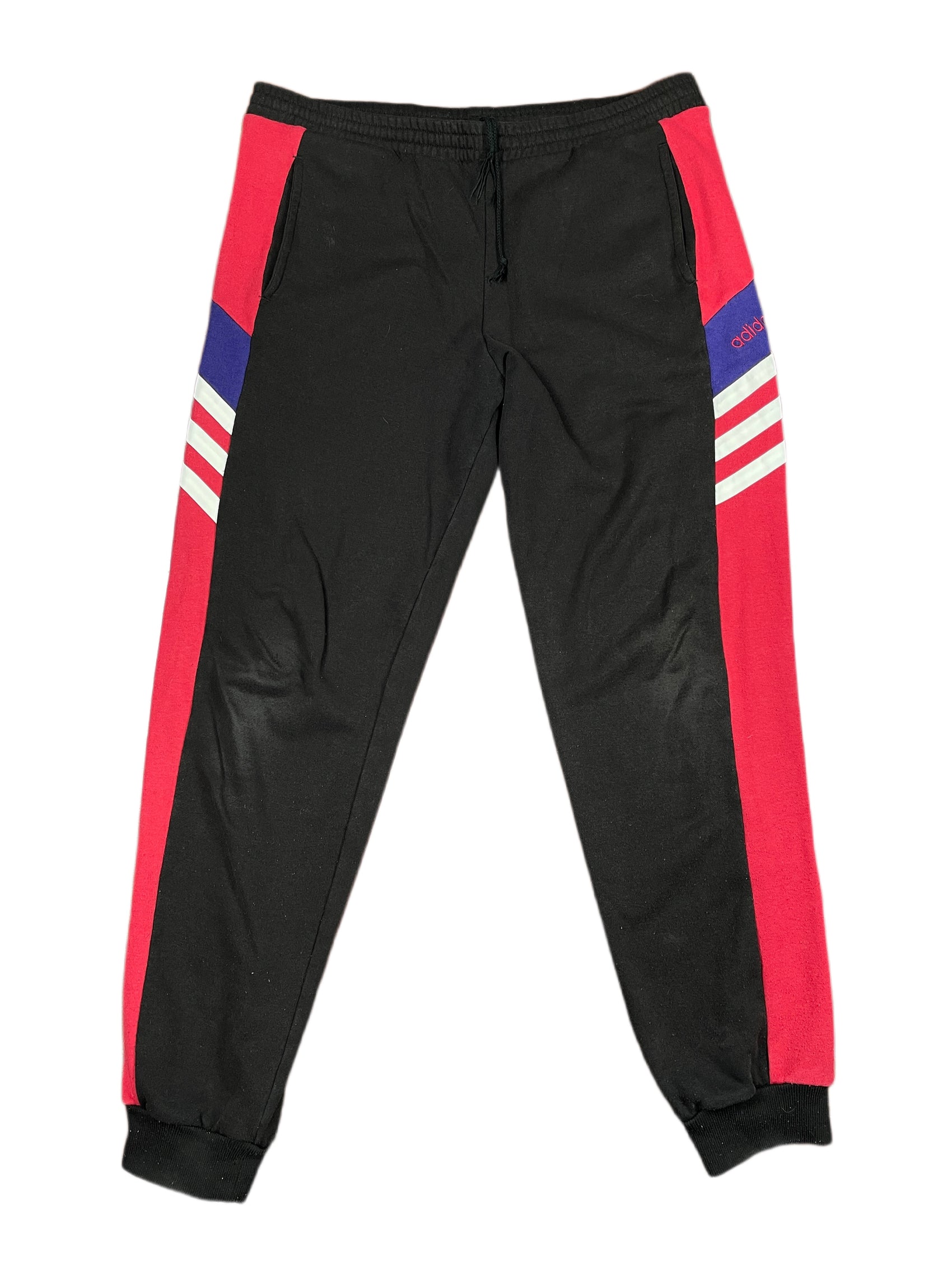 Vintage Adidas 1990s Sweatpants Black Red - S/M