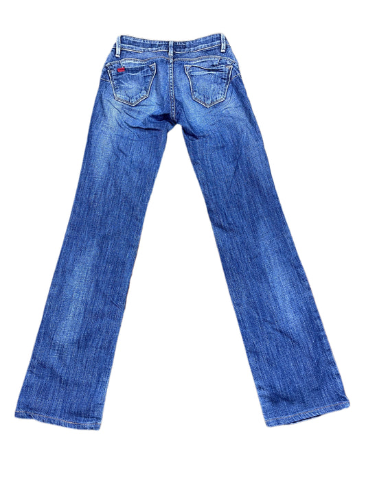 Y2k Salsa Low Waist Flared Denim Pants Blue - S