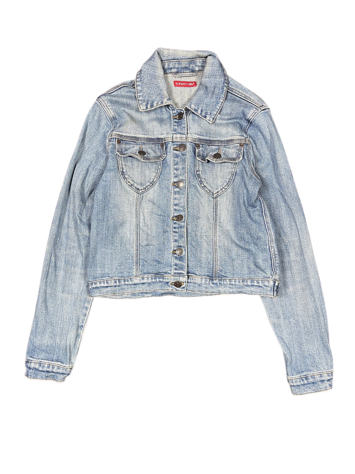 Y2k Flashetting Denim Jacket Blue - M