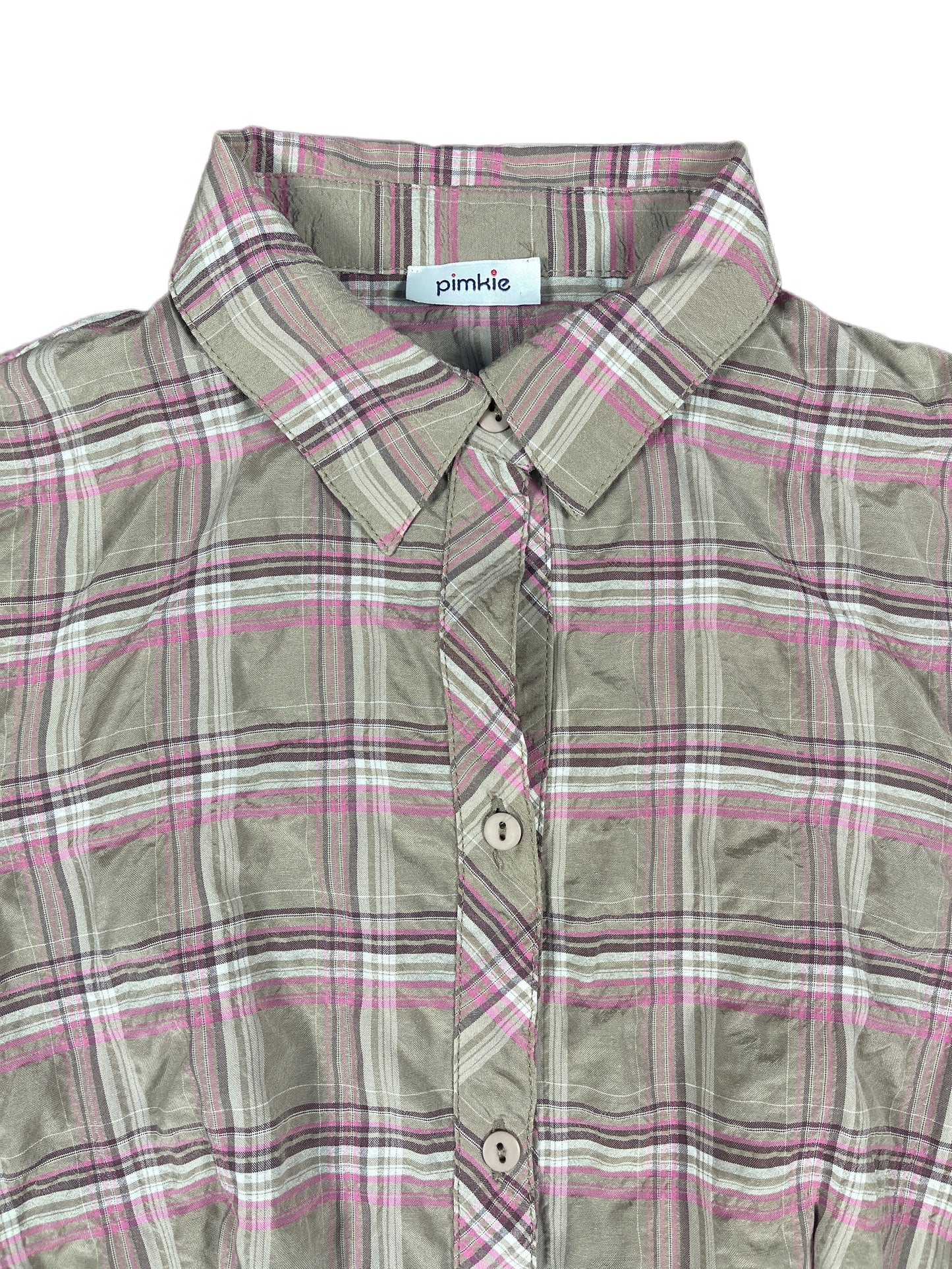Y2k Pimkie Short Sleeve Dress Gray Pink - XS