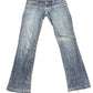 Y2k Seven Low Waist Boot Cut Denim Pants Blue XS