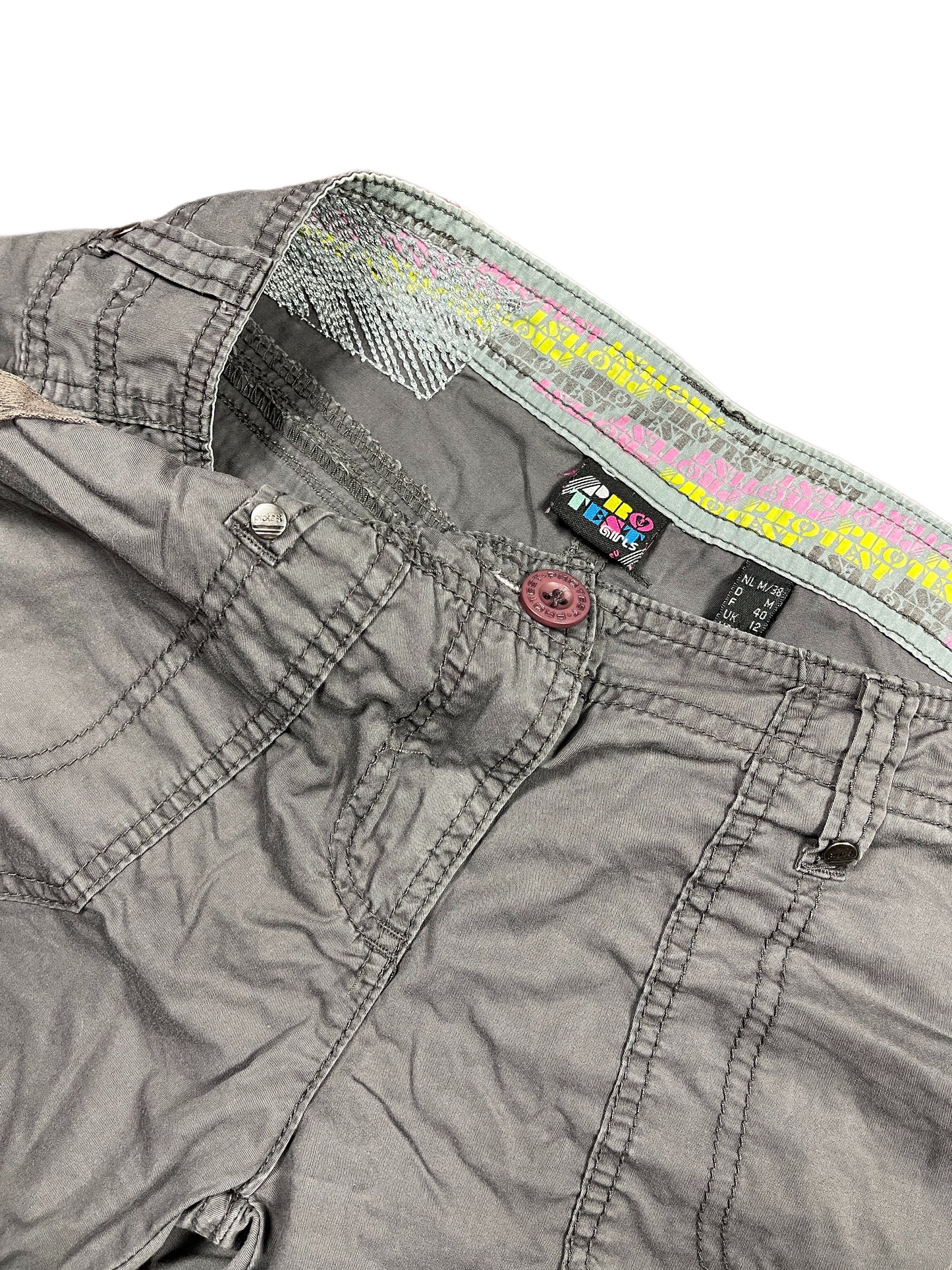 Y2k Protest 2000s Cargo Pants Gray - M