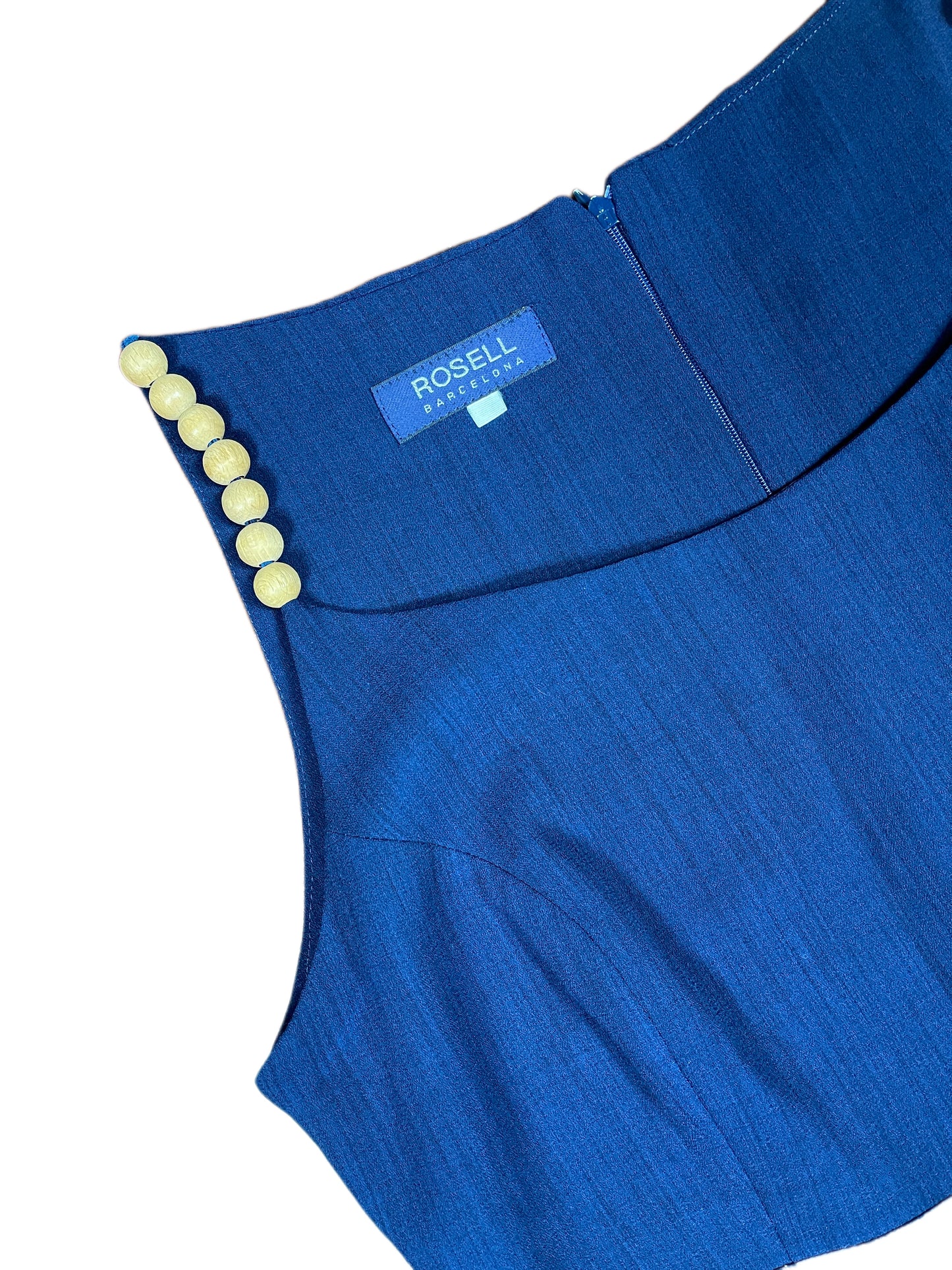 Vintage Rosell Sleeveless Dress Blue - XXL