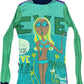 Y2K Custo Top Multicolor Cotton Blend XS-S