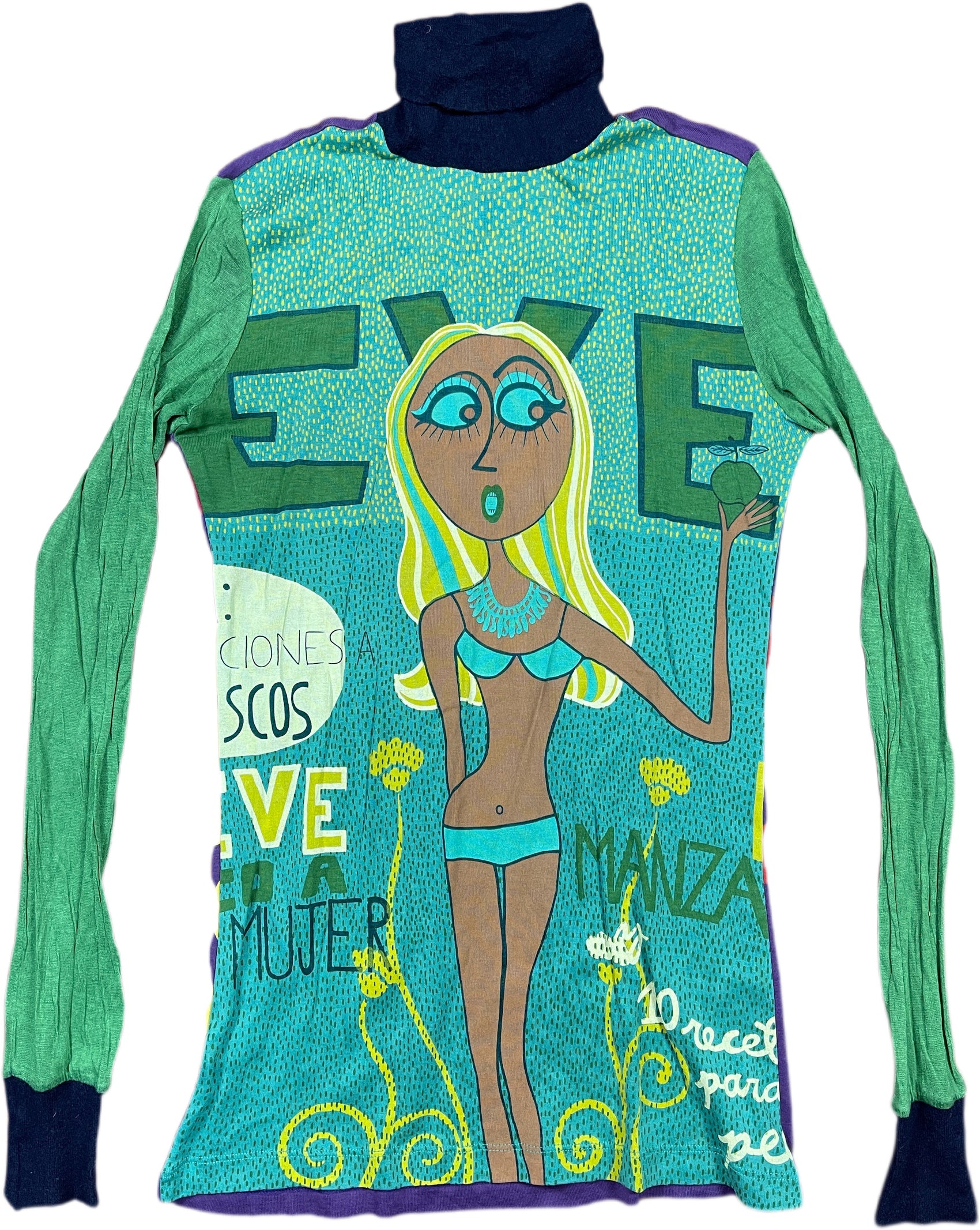 Y2K Custo Top Multicolor Cotton Blend XS-S