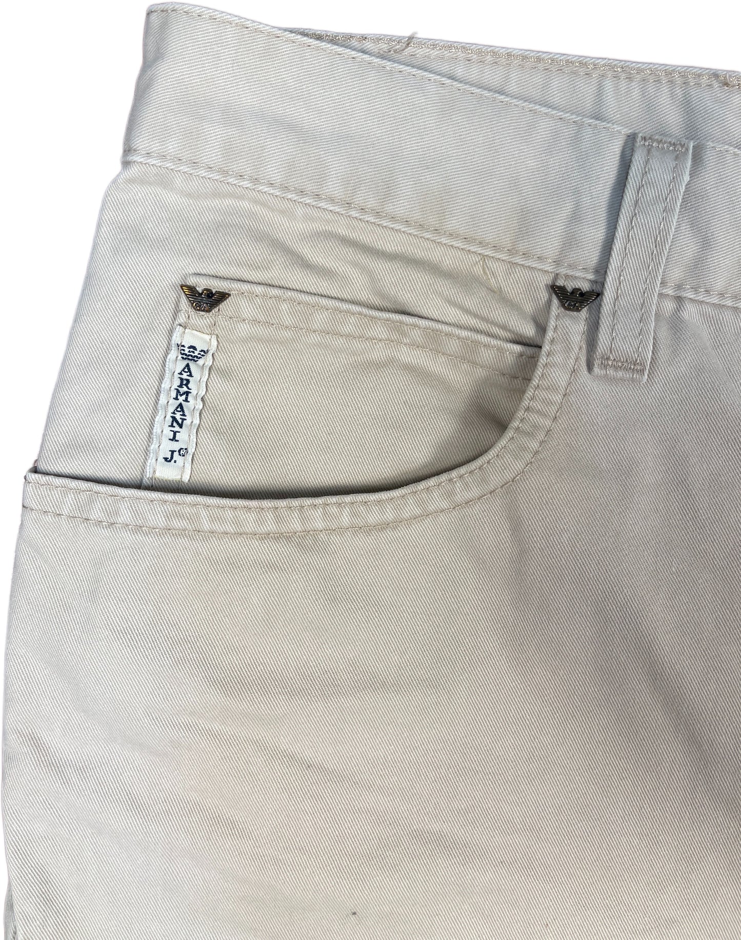 Vintage Armani Jeans Chino Pants Creme M