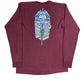 Vintage 1990s Nike Hoops Basketball Longsleeve Bordeaux Red XL