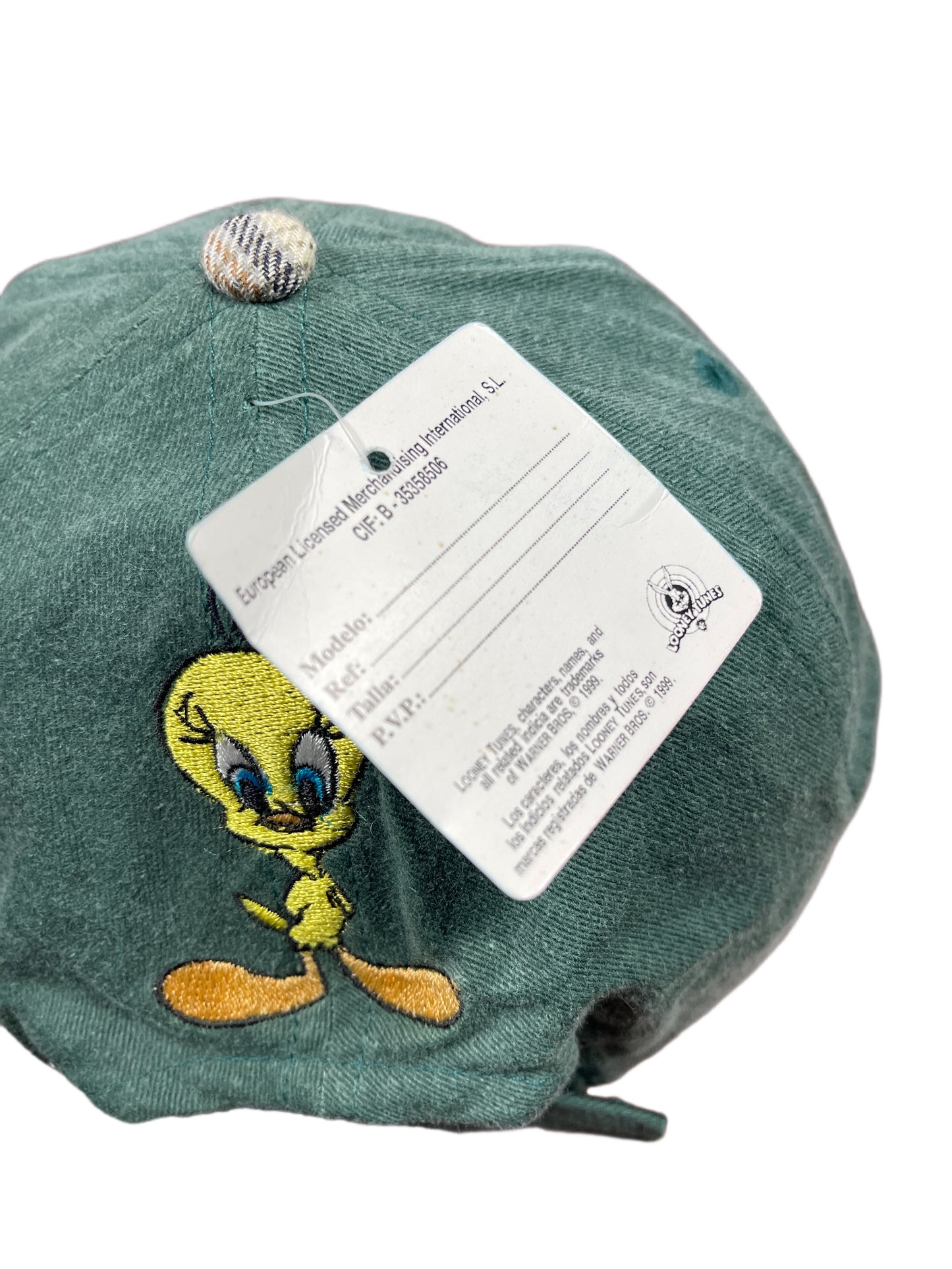 Vintage Tweety Looney Tunes Warner Bros Cap Green