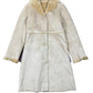 Inditex Faux Fur Coat Cream Beige - M