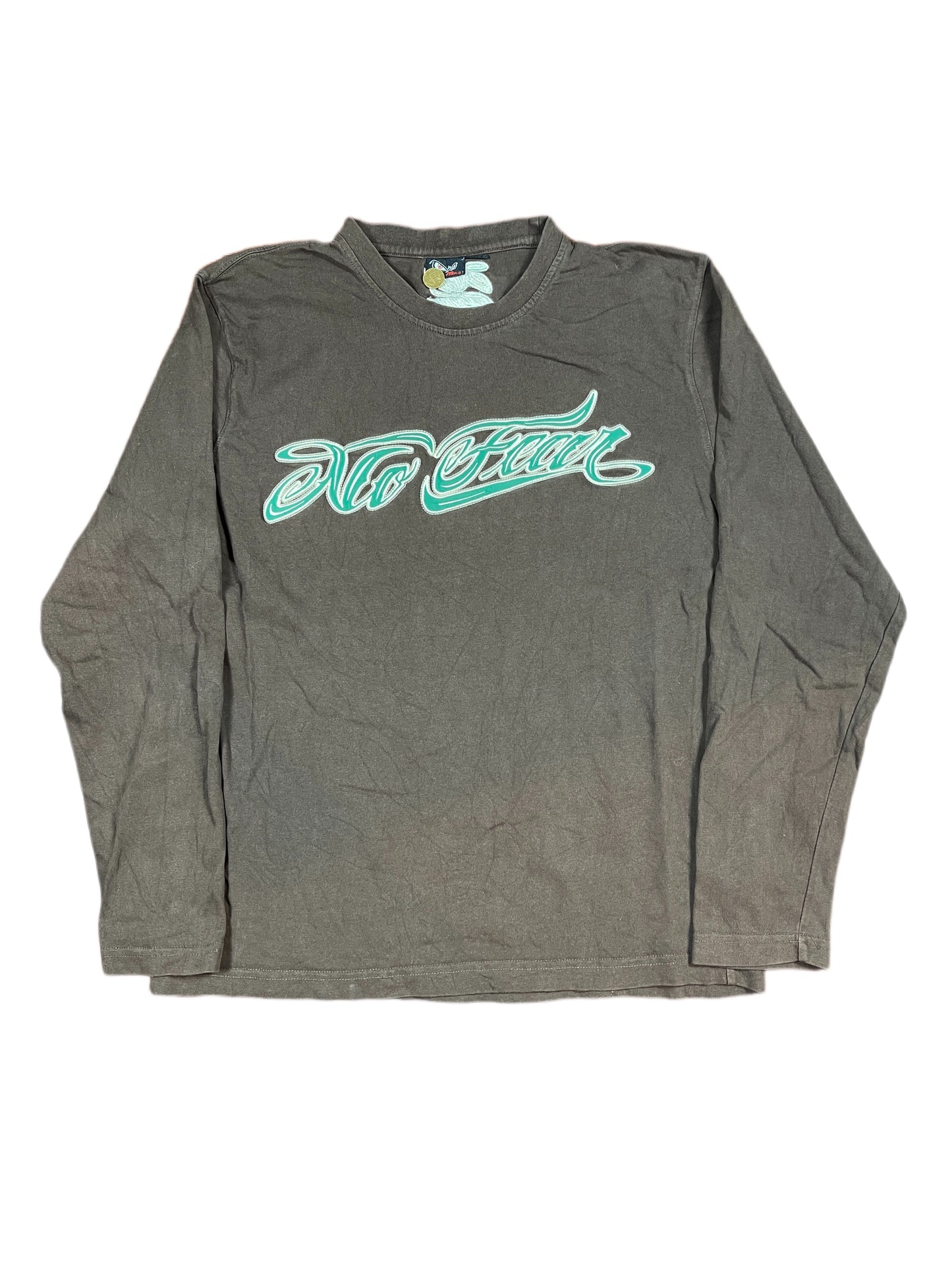 Y2k No Fear Longsleeve Khaki - L
