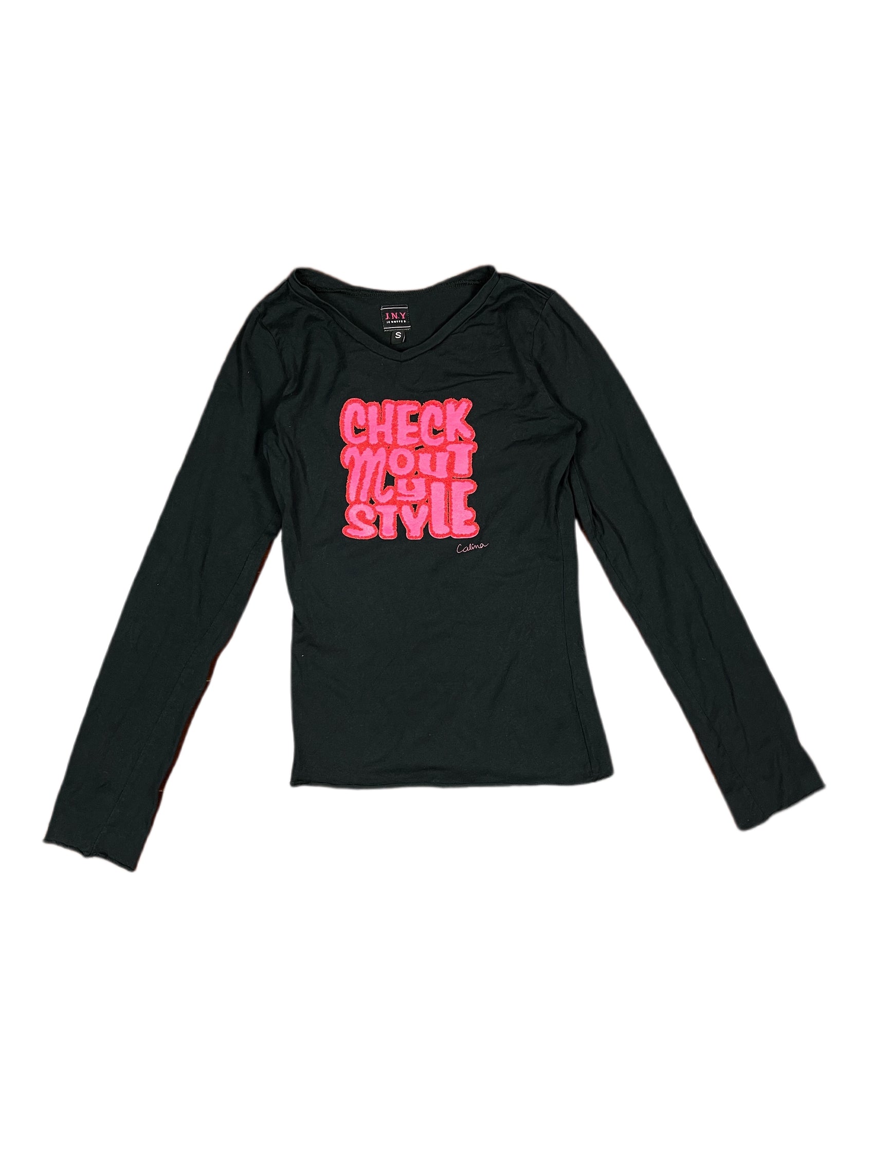 Y2k Jennyfer Long Sleeve Top Black - S