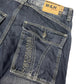 Y2k Min Hao Bootcut denim Pants Blue - M