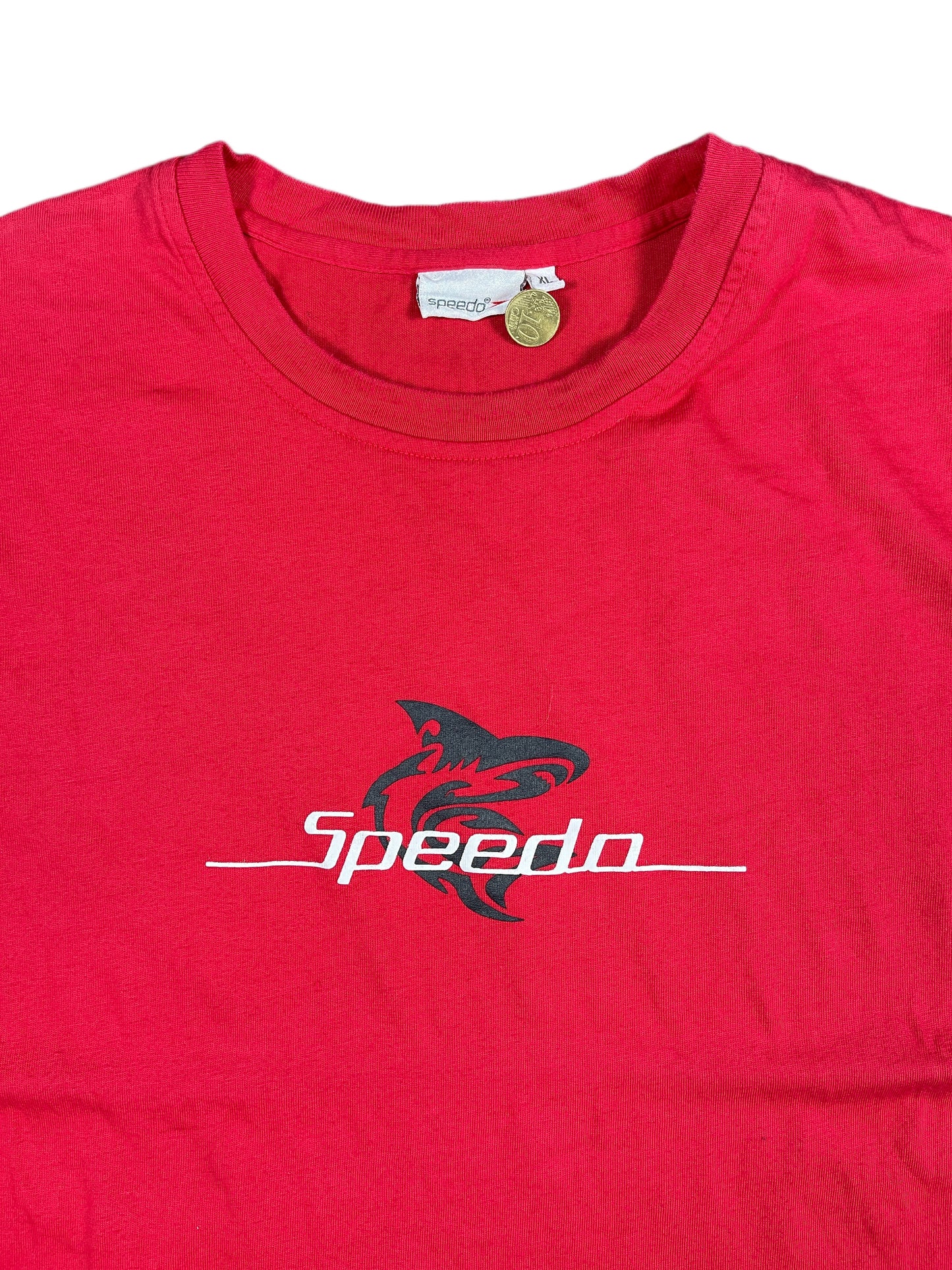 Y2k Speedo T-Shirt Shark Red - XL