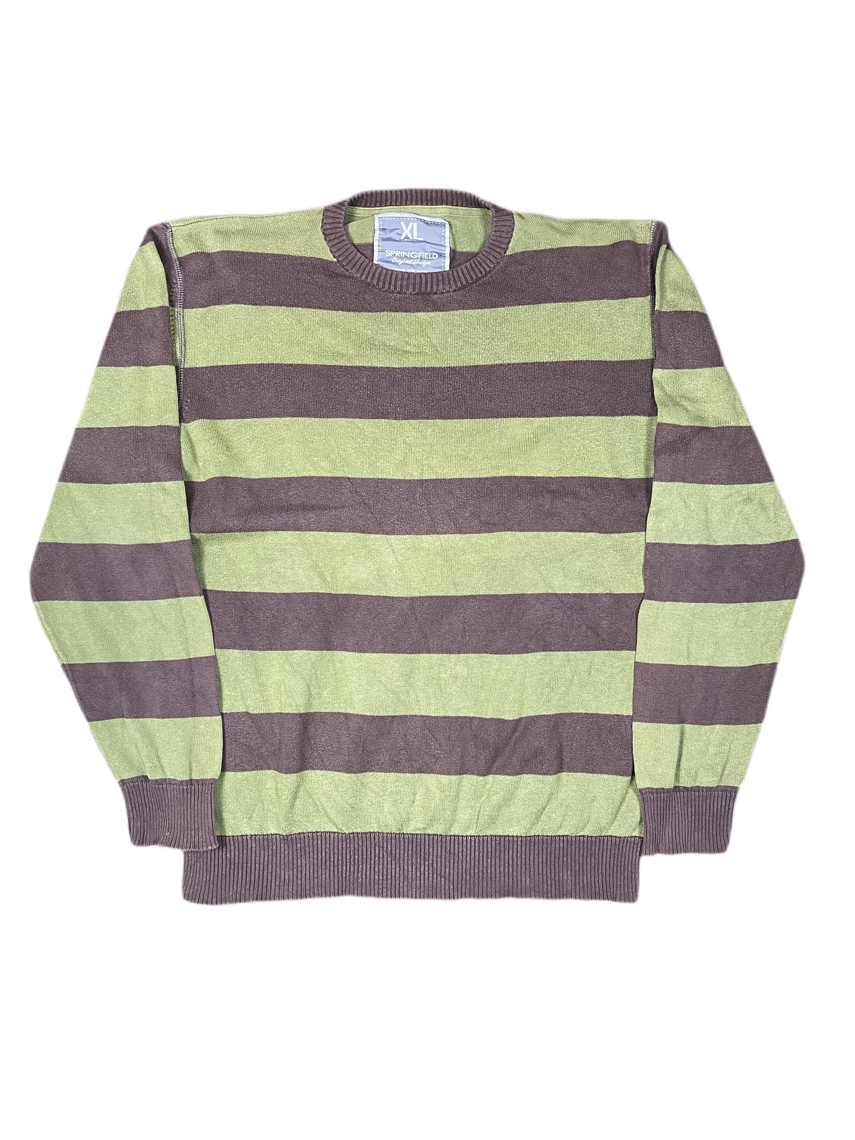 Springfield Freddy Kruger Knit Sweatshirt Brown Green - XL