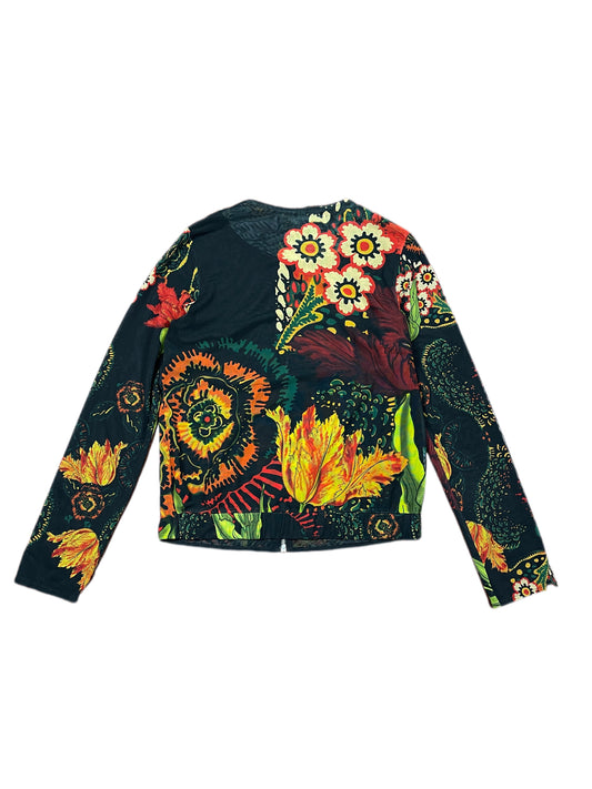 Desigual See Through Long Sleeve Top Multicolor - M