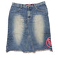 Y2k Roxy Denim Skirt Blue - M