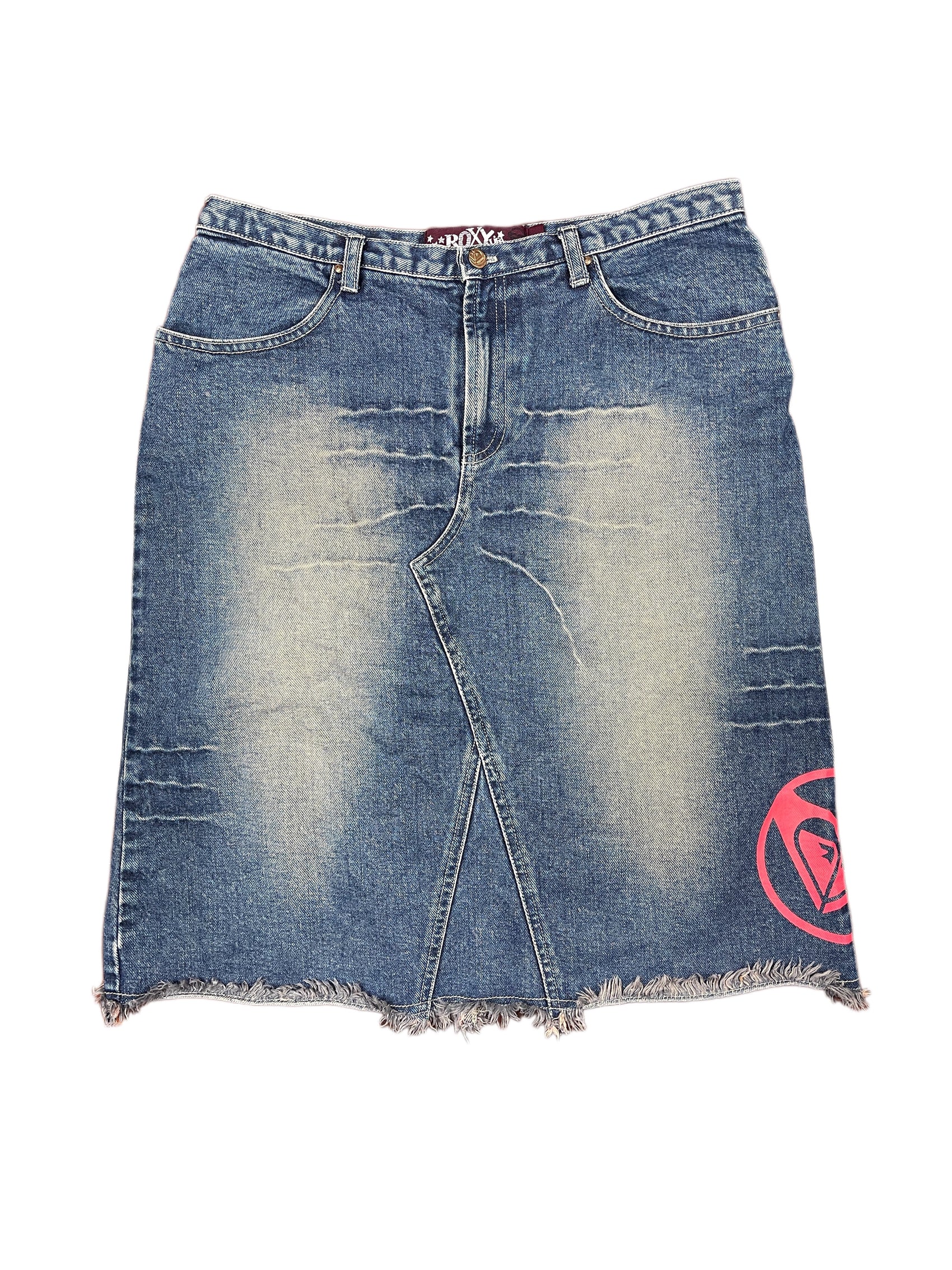 Y2k Roxy Denim Skirt Blue - M