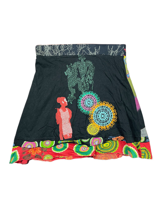 Y2k Desigual Skirt Multicolor - XL