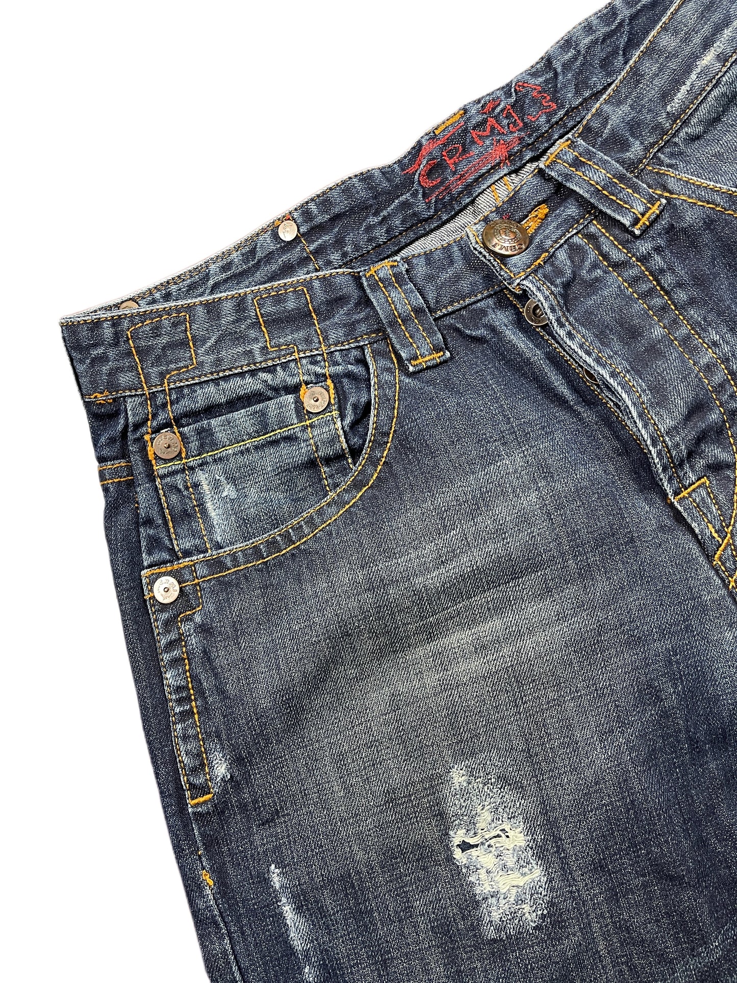 Y2k Crmj Bootcut Denim Pants Blue - S/M