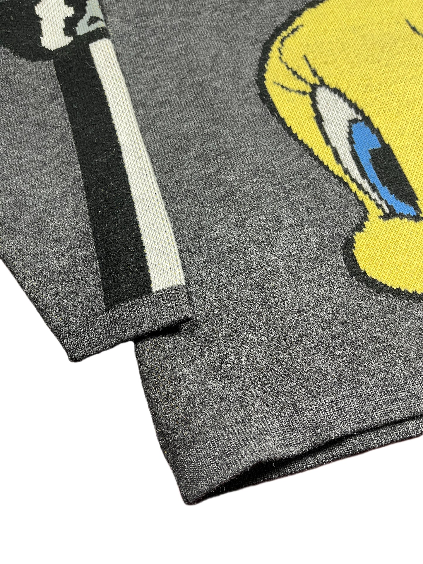 Vintage Looney Tunes 2000 Tweety Warner Bros Chunky Knitted Sweatshirt Gray - S