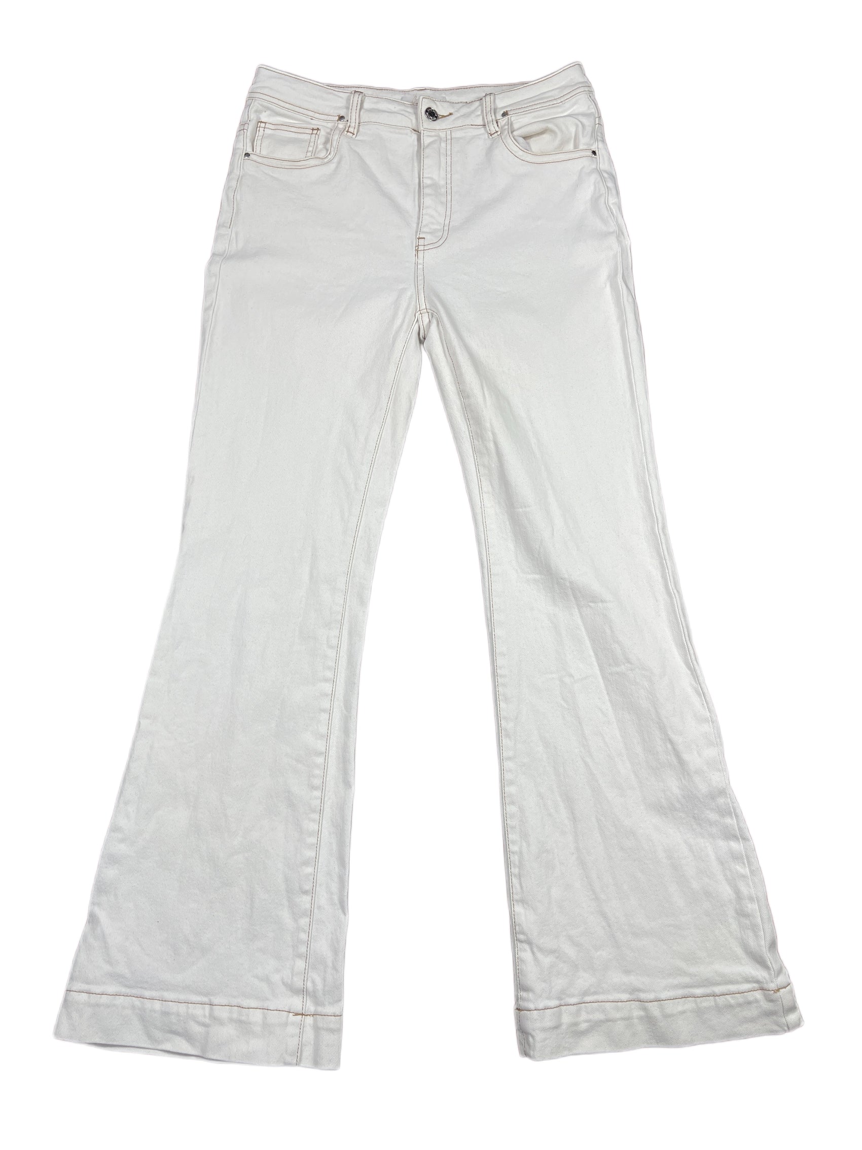 Carlota & Co Flared Denim Pants White - XL