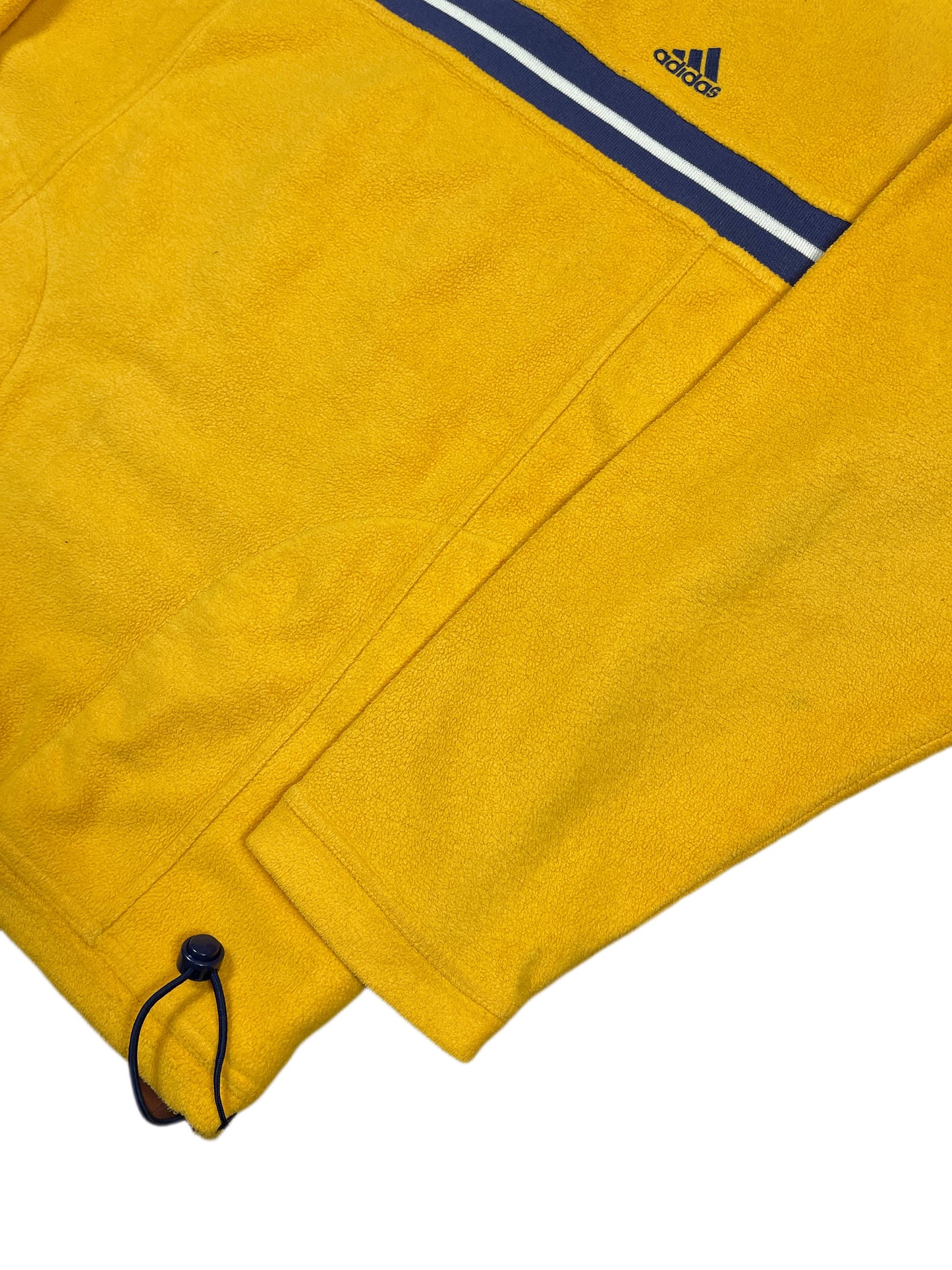 Vintage Adidas 1999 Fleece Zip Sweatshirt Yellow - M